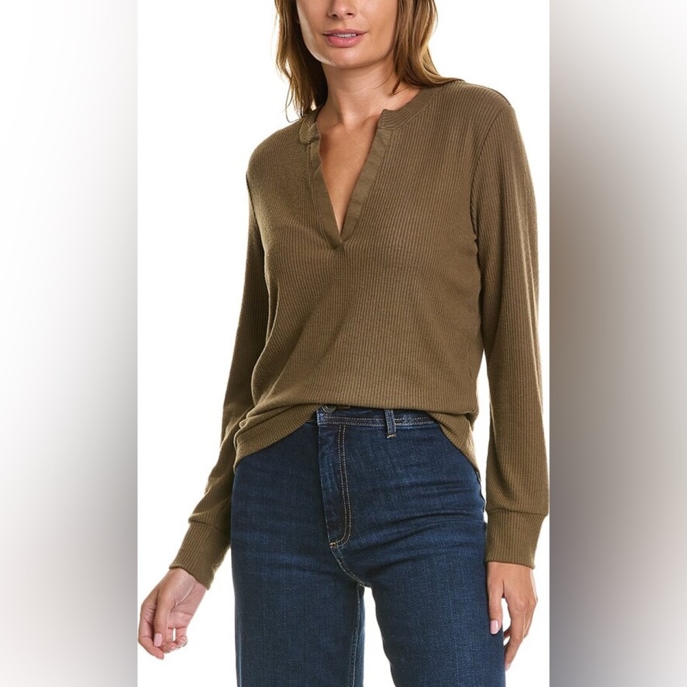 NWT Nation LTD Danna Oversized Crop Sweater Pullover in Khaki